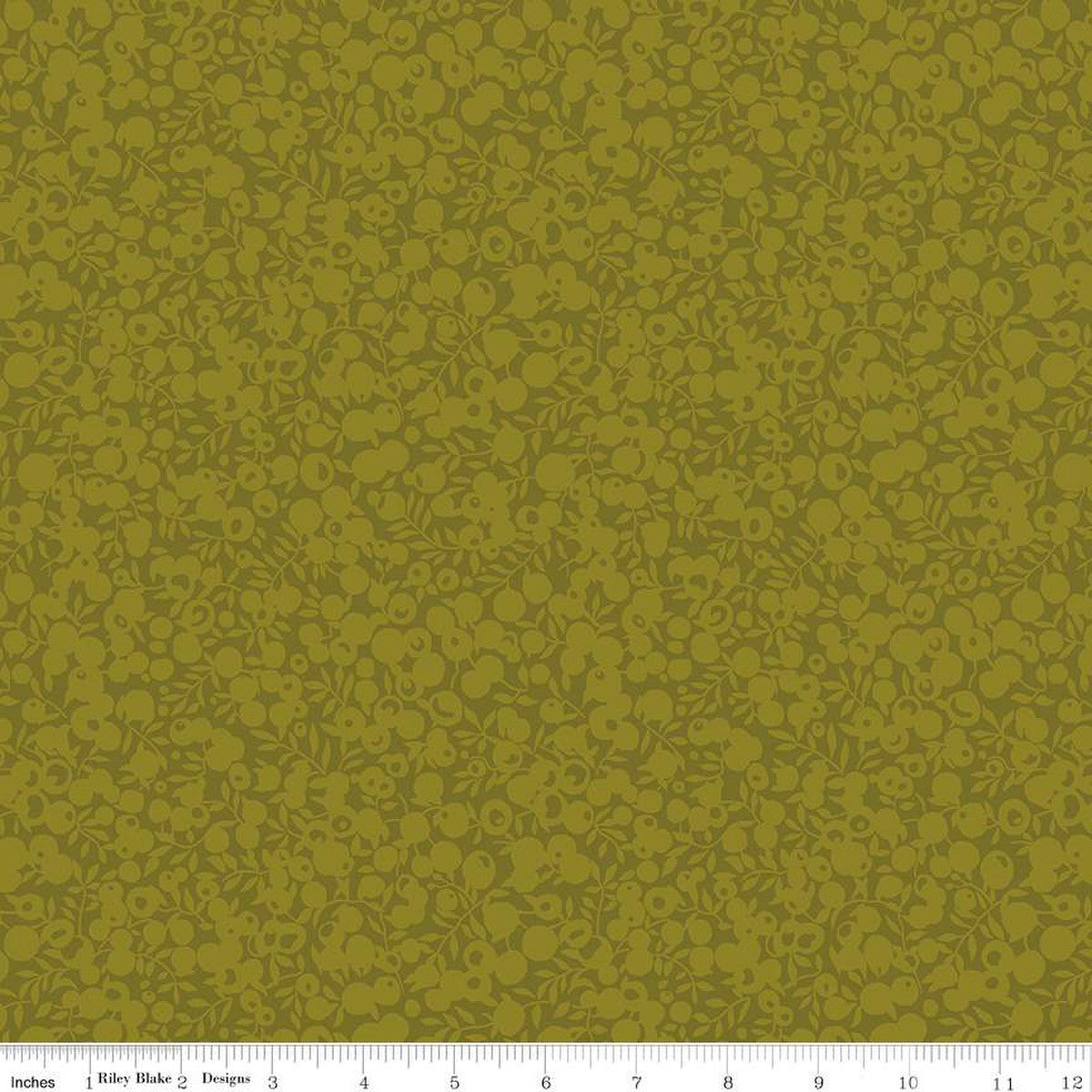 Wiltshire Shadow Basics - Olive - Liberty Quilting Cotton