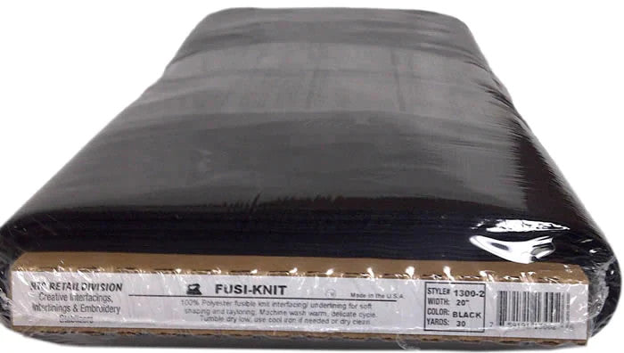 Fusi-Knit Tricot Knit Interfacing - Black