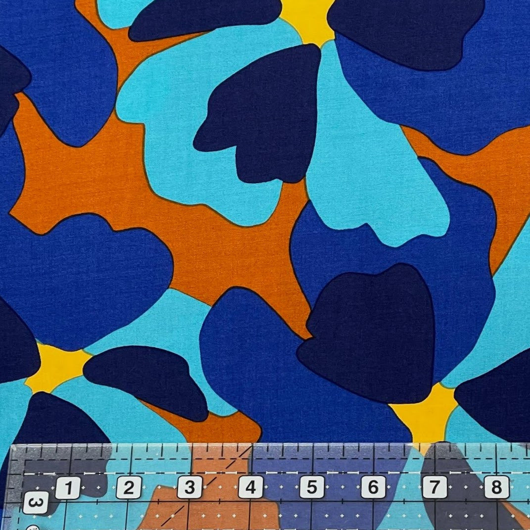Rayon Voile Print Blue_detail