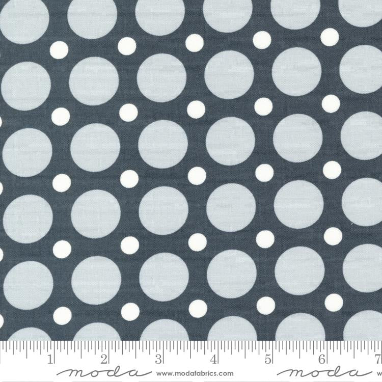 Concrete Jungle - Garden Plots Dots Charcoal - Moda