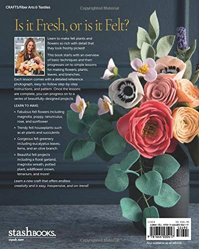 Felt Flower Workshop Book by Bryanne Rajamannar_back