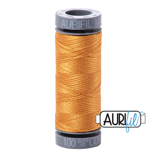 aurifil 28wt - orange mustard small spool