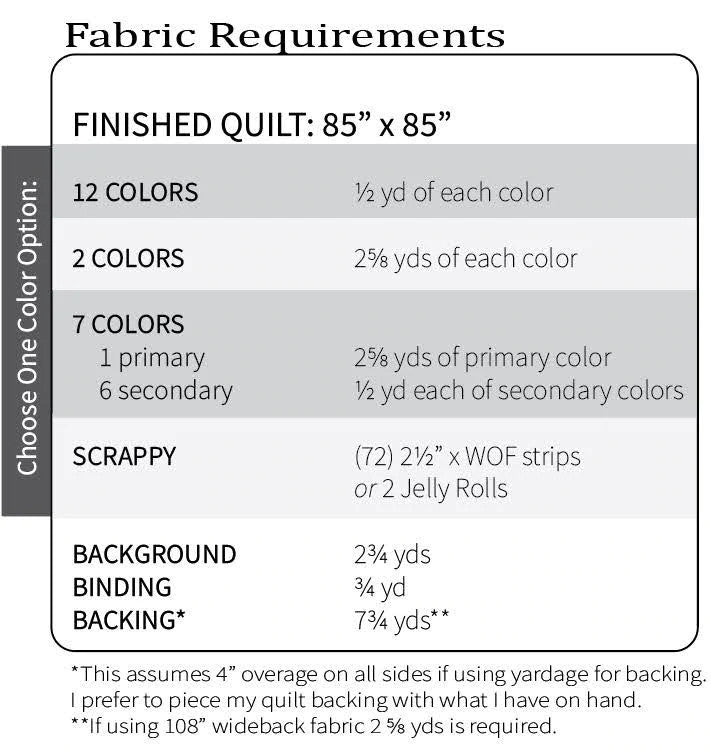 Big Sky Star Quilt Pattern by Plains & Pine_quiltback