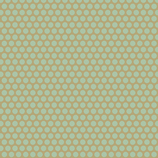 Berries in Celadon from Secret Stash's Warm Tones Collection by Laundry Basket Quilts for Andover Fabrics. 100% Premium Quilting Cotton.