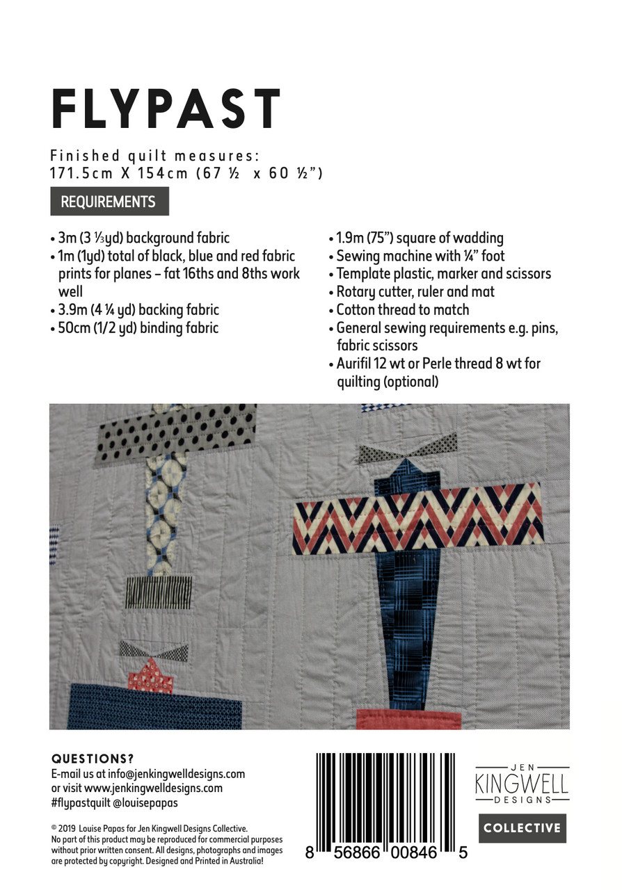 Flypast Pattern by Louise Papas_back