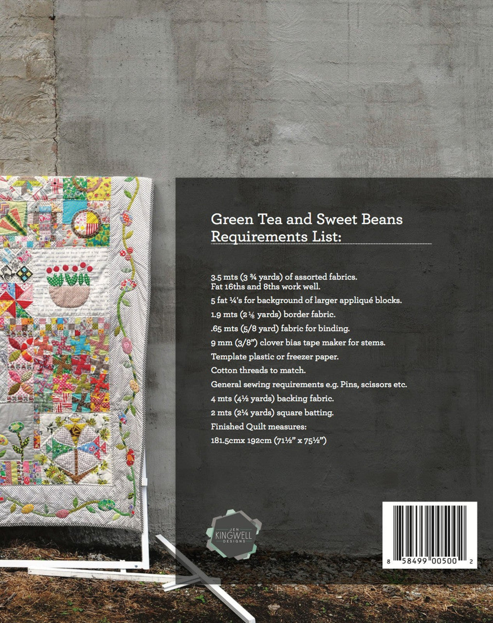 Green Tea & Sweet Beans Booklet by Jen Kingwell_back