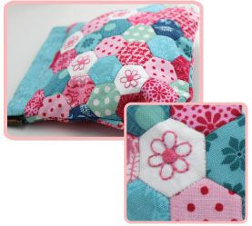 Hexie Club - Pretty Pouch Pattern by Hugs n' Kisses