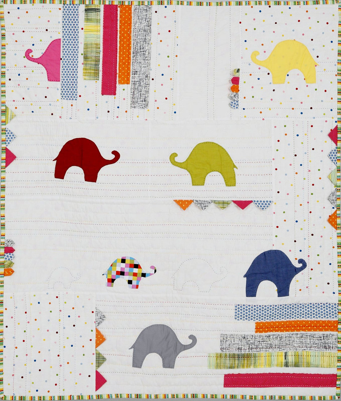 What Colour is an Elephant? Pattern by Jen Kingwell