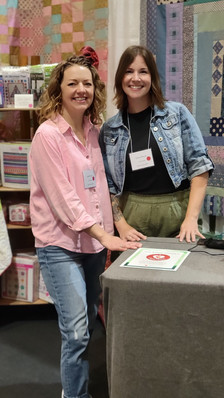 Out of Hand at Quilt Canada June 2024 - Jamie & Lesley