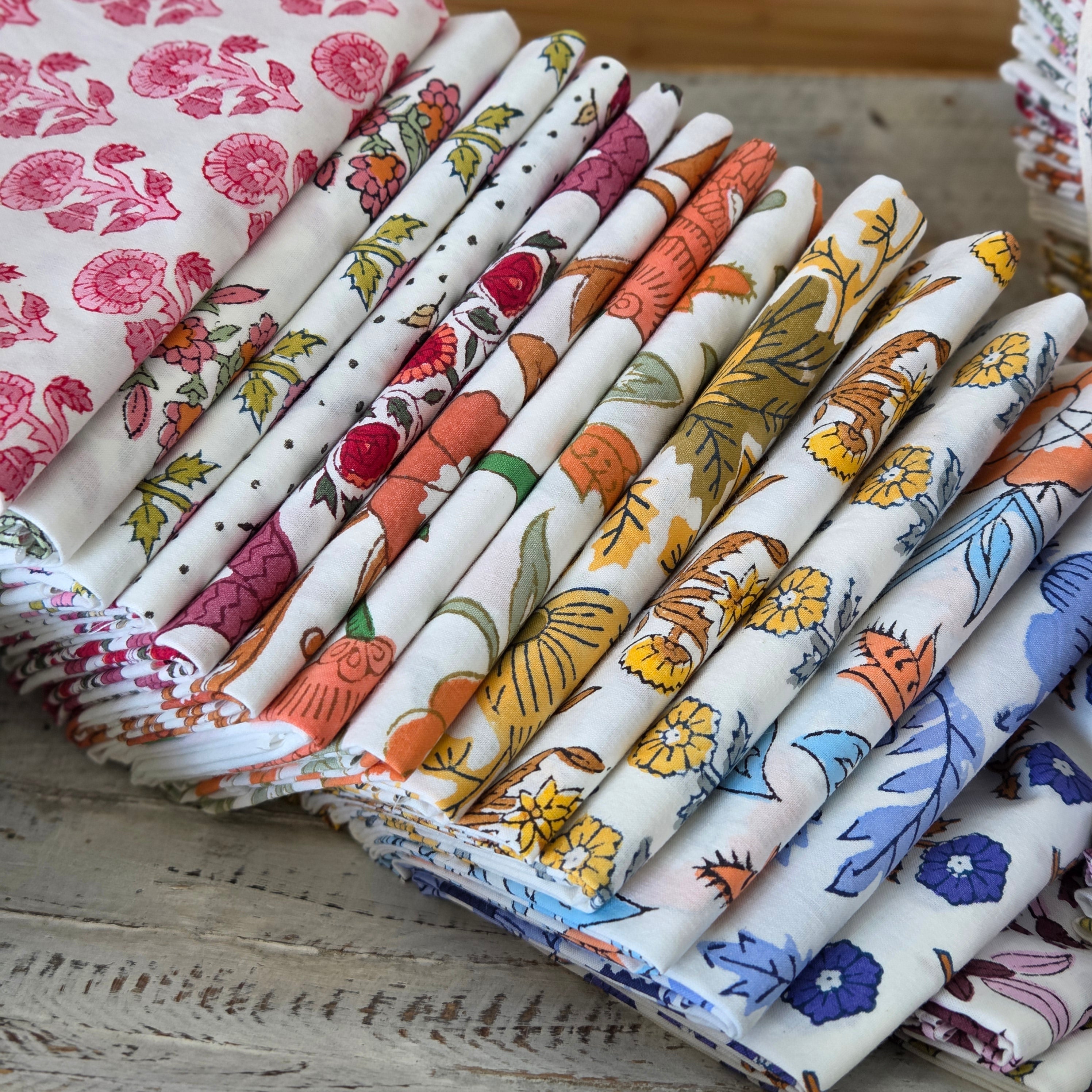 The Cottage Collection: Indian Block Prints Fabric Collection for Fableism