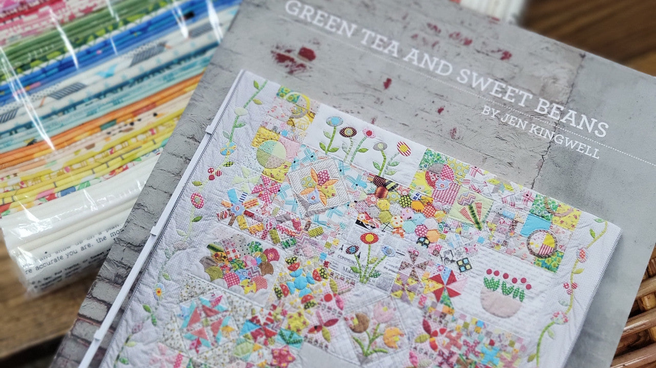 Green Tea and Sweet Pea Quilt Kit - Curated by Out of Hand, Pattern by Jen Kingwell