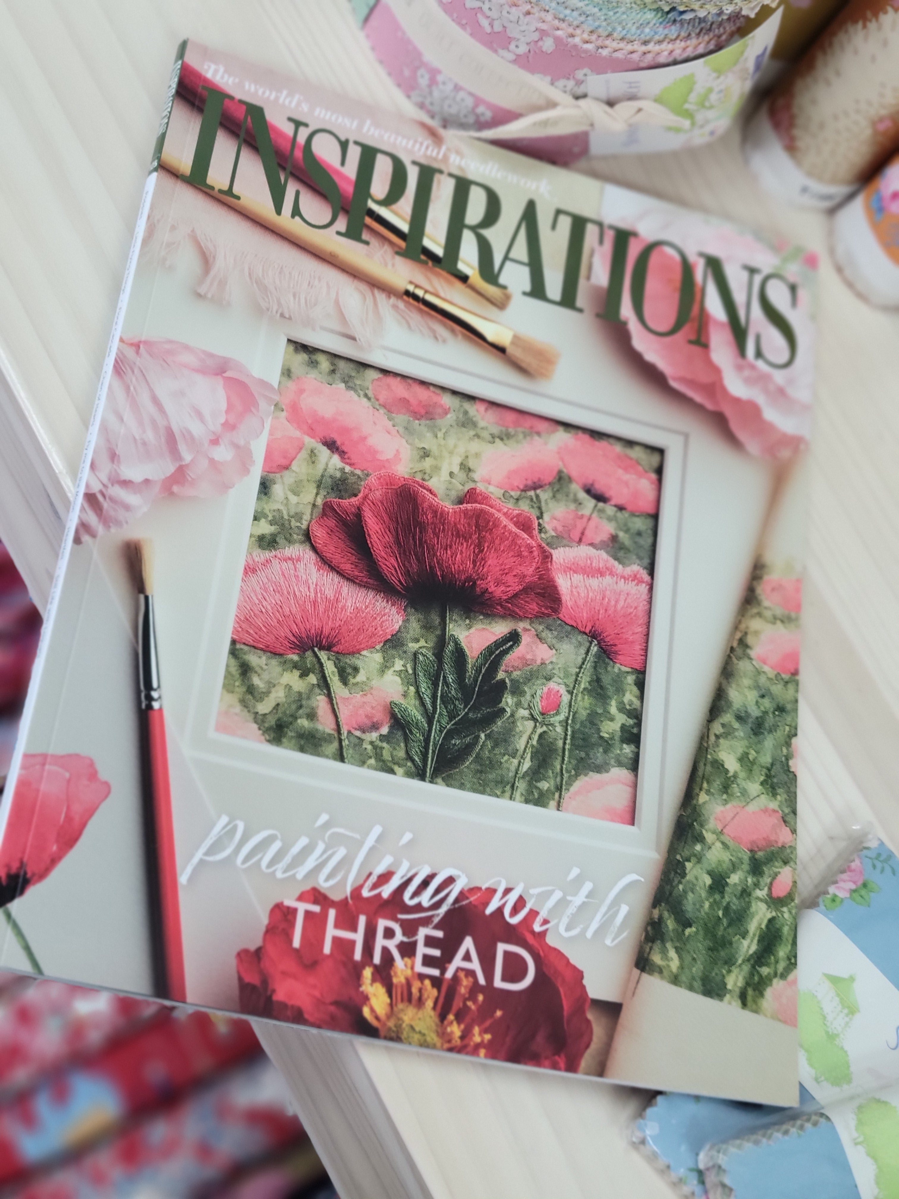 Inspirations Issue #125 Magazine - Painting with Thread - by Inspirations Studios