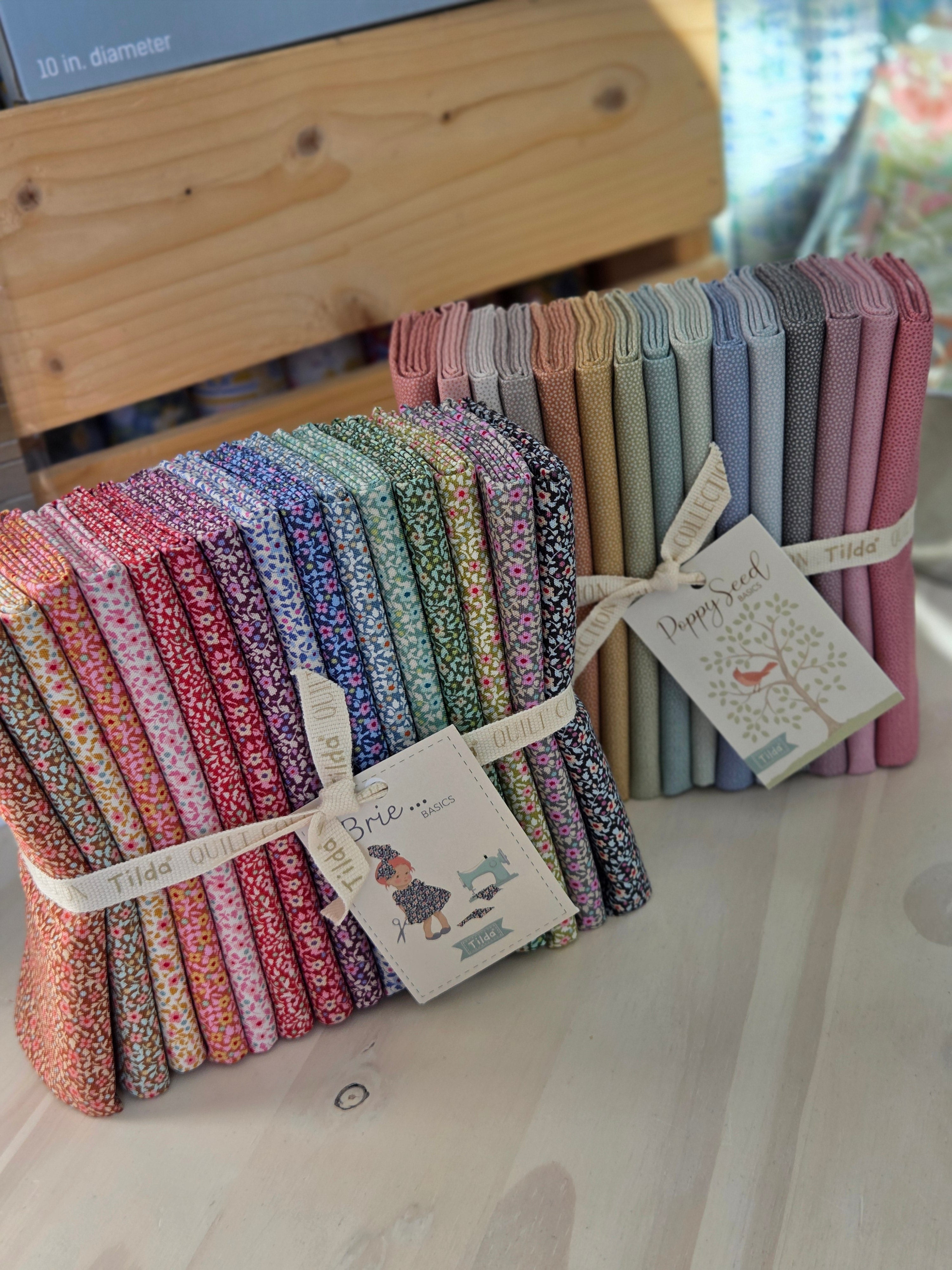 Poppy Seed & Brie Fabric Collection from Tilda Basics