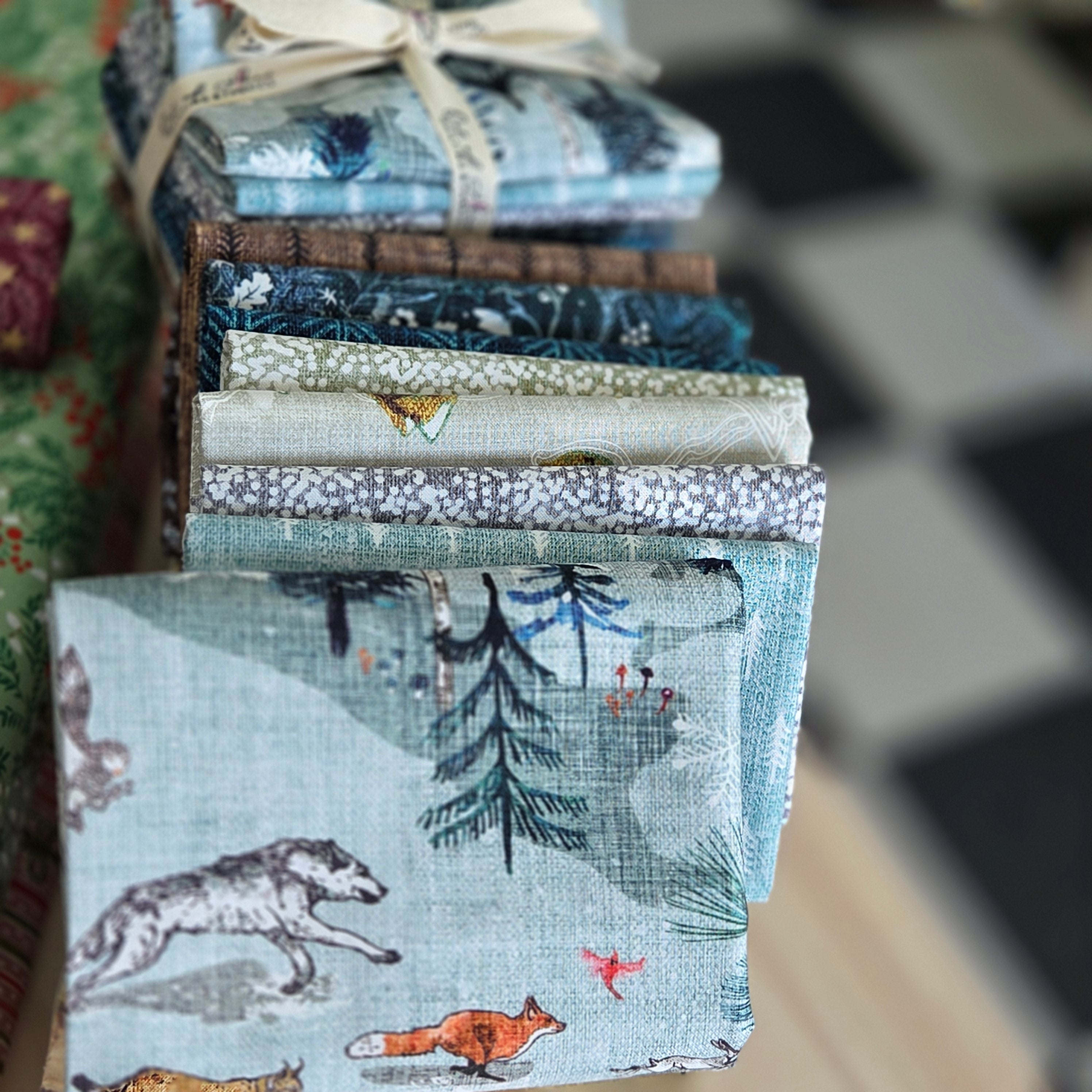 Snow Drift & Story Book from FIGO | Picnic Wovens by Suzy Quilts | Sunset Cottage by Stephanie Organes