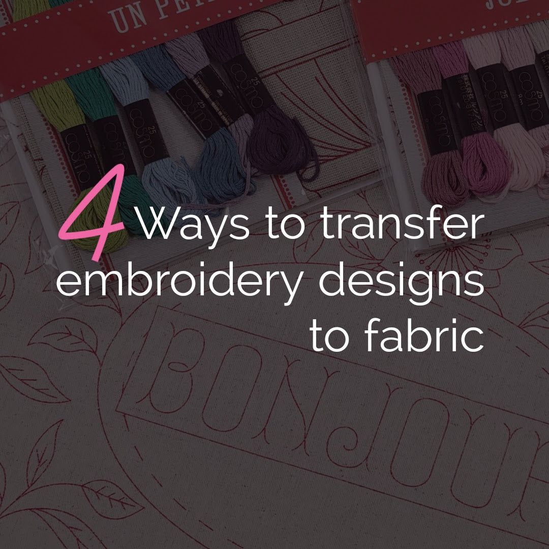 Tip Tuesday - August 8, 2023 - 4 Ways to Transfer Embroidery Designs to Fabric