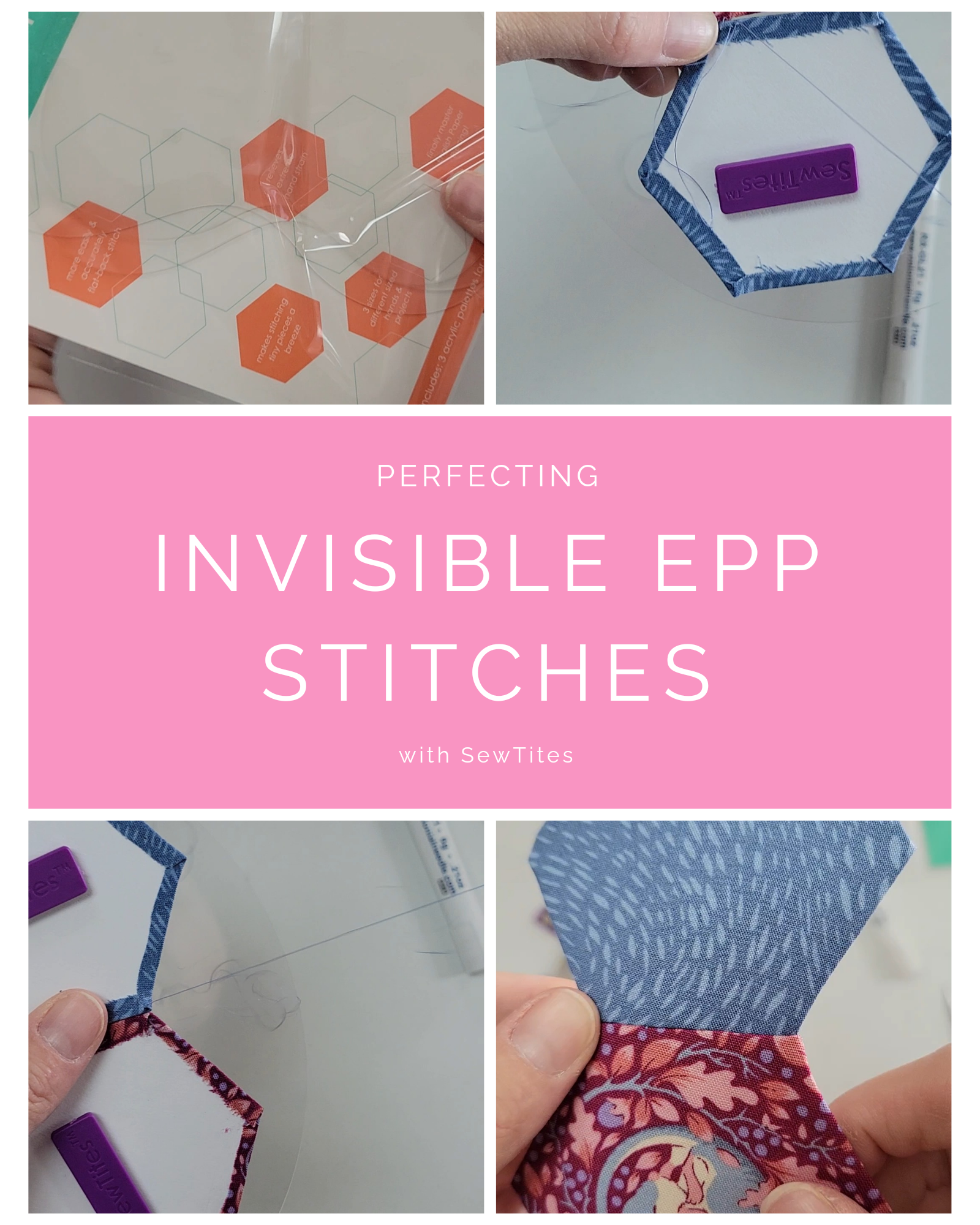 Tip Tuesday - August 20, 2024 - Perfecting Invisible EPP Stitches with SewTites (SewTites Flat Back Stitching Palette Tool)