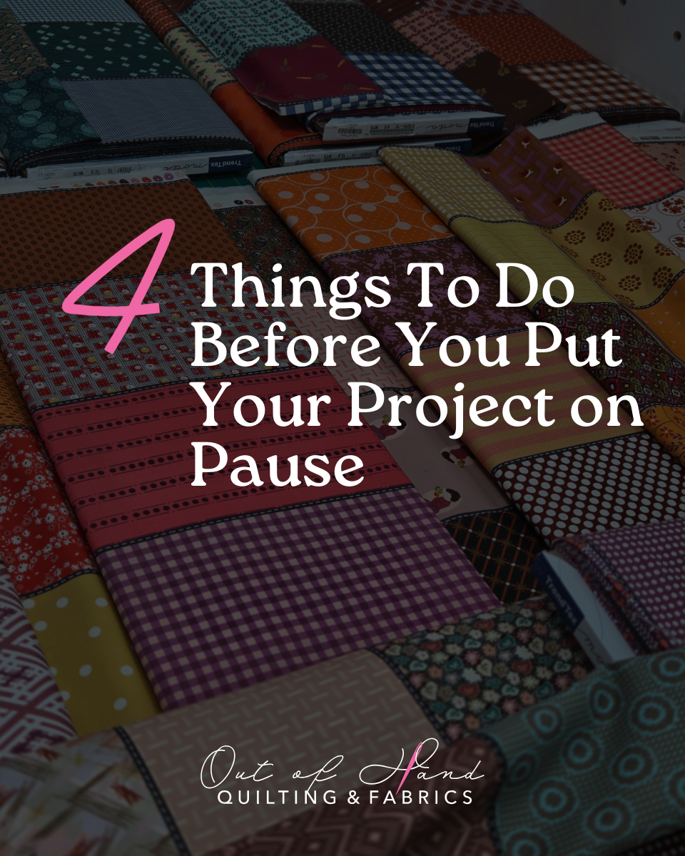 Tip Tuesday - October 13, 2026 - 4 Things To Do Before You Put Your Project on Pause