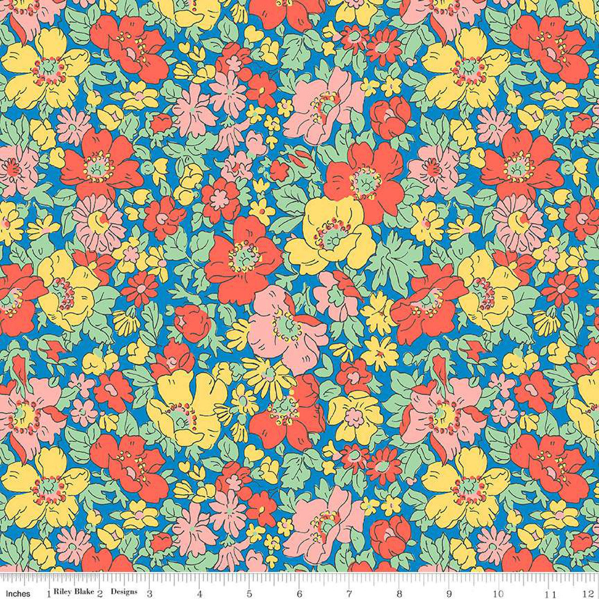 Wide-Width - Cosmos Park Wide C - Liberty Quilting Cotton