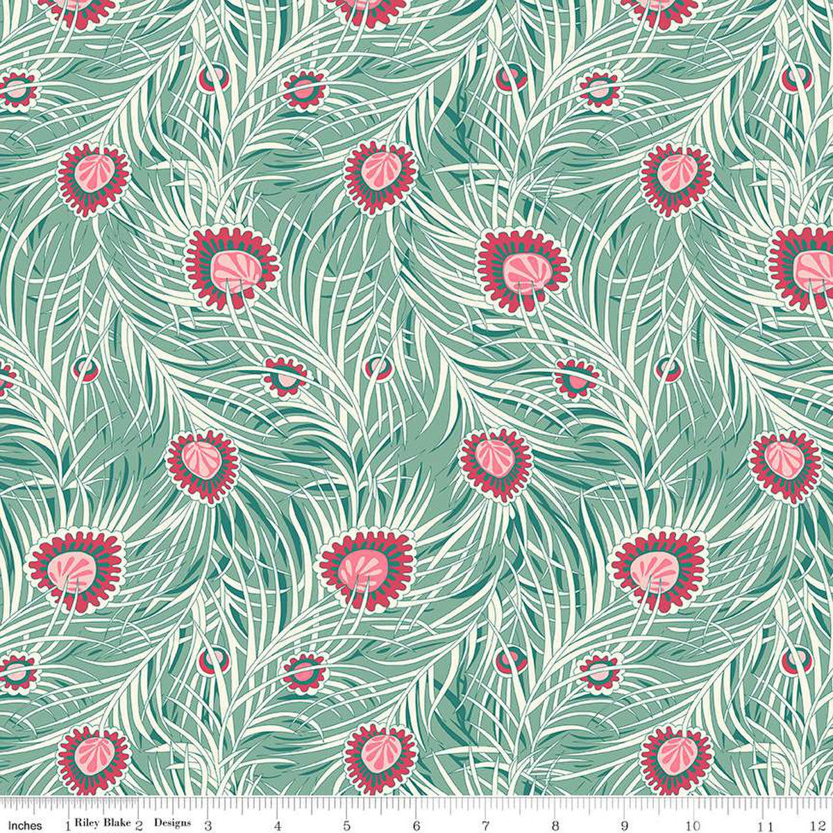 Wide-Width - Peacock Dance Wide A - Liberty Quilting Cotton