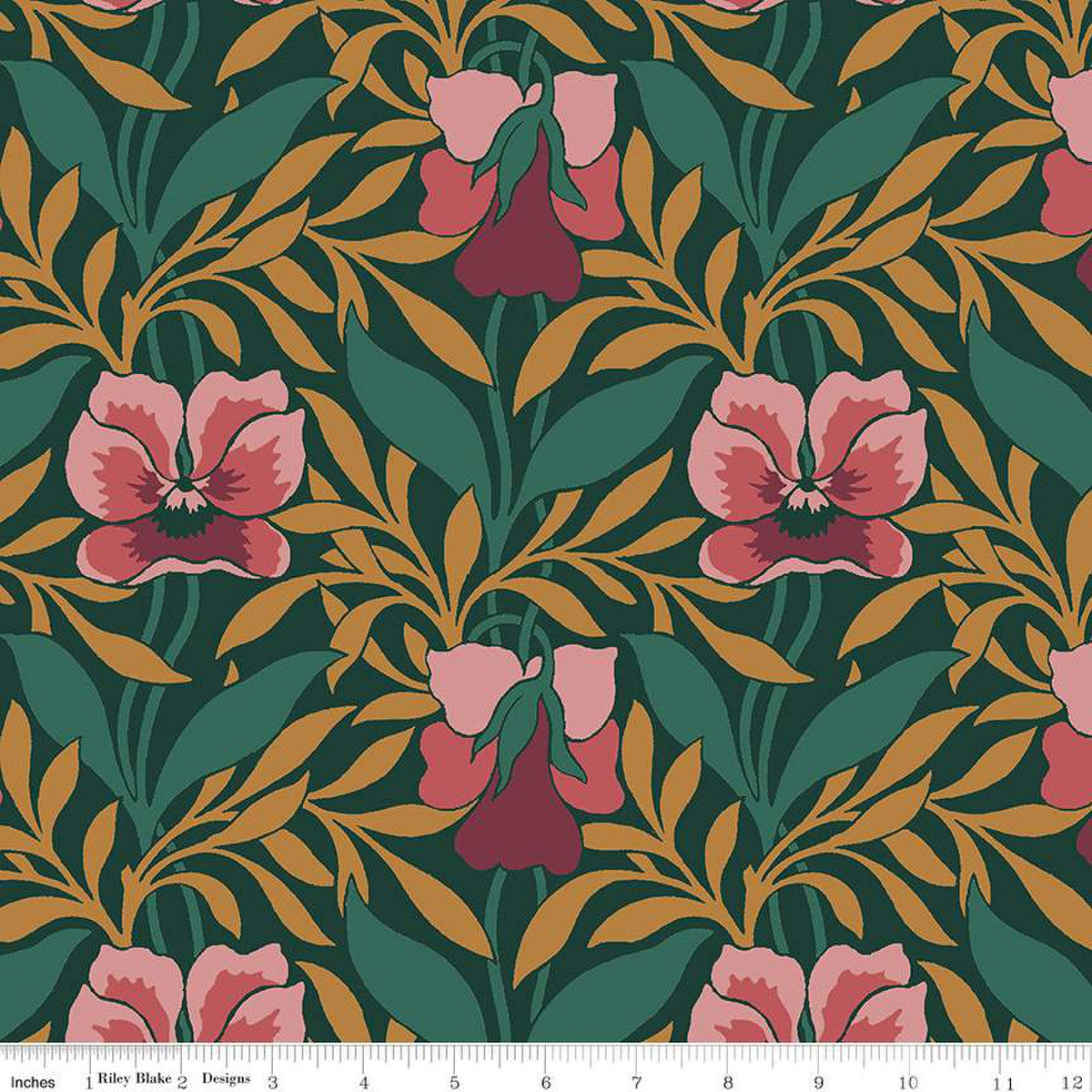 Wide-Width - Pansy Meadow Wide A - Liberty Quilting Cotton