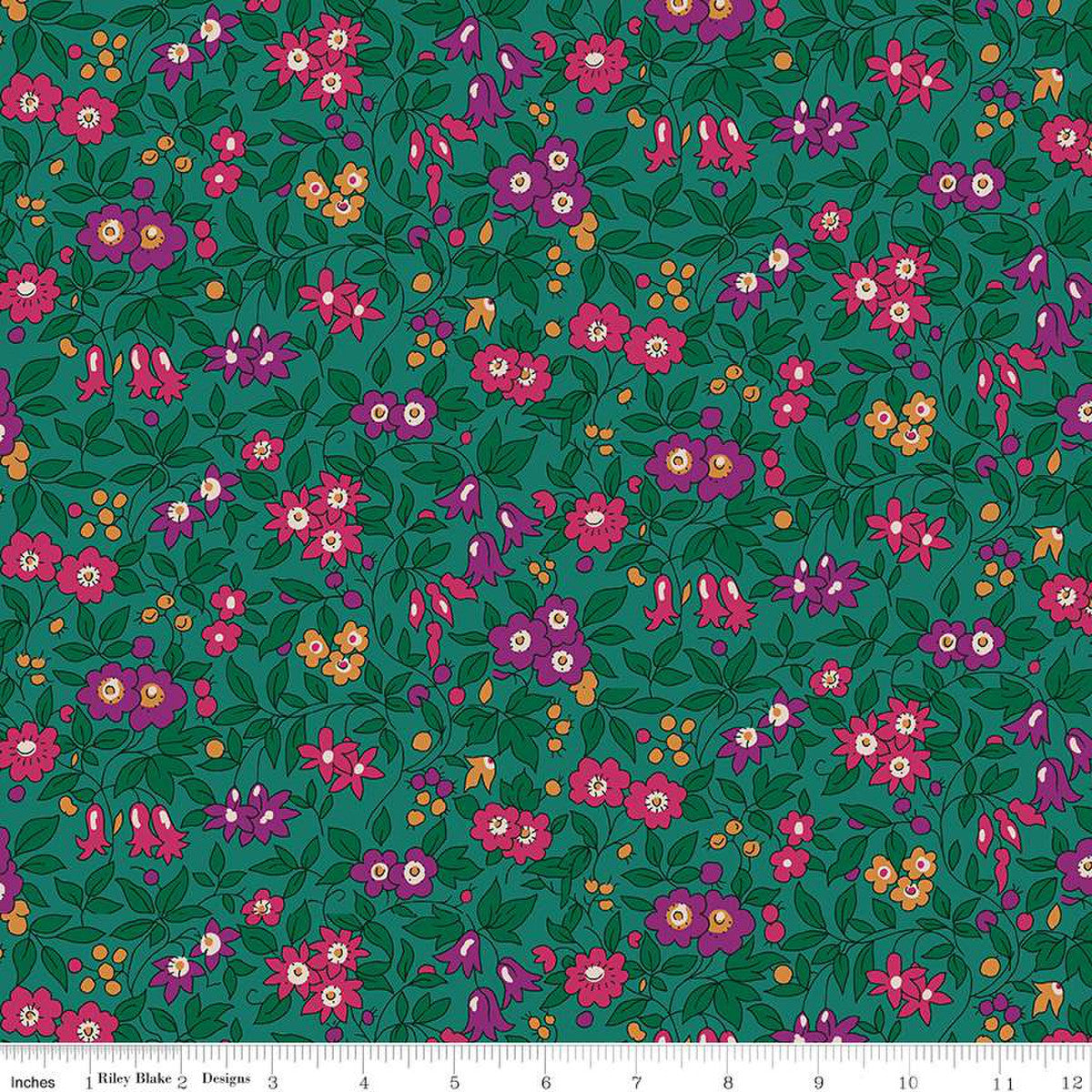 Wide-Width - Trailing Blossom Wide A - Liberty Quilting Cotton