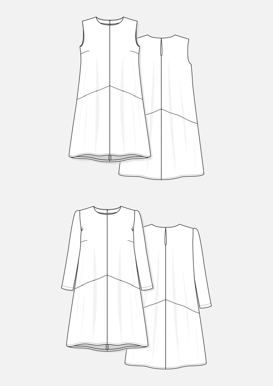 Farrow Dress 14-30 by Grainline Studio_drawing