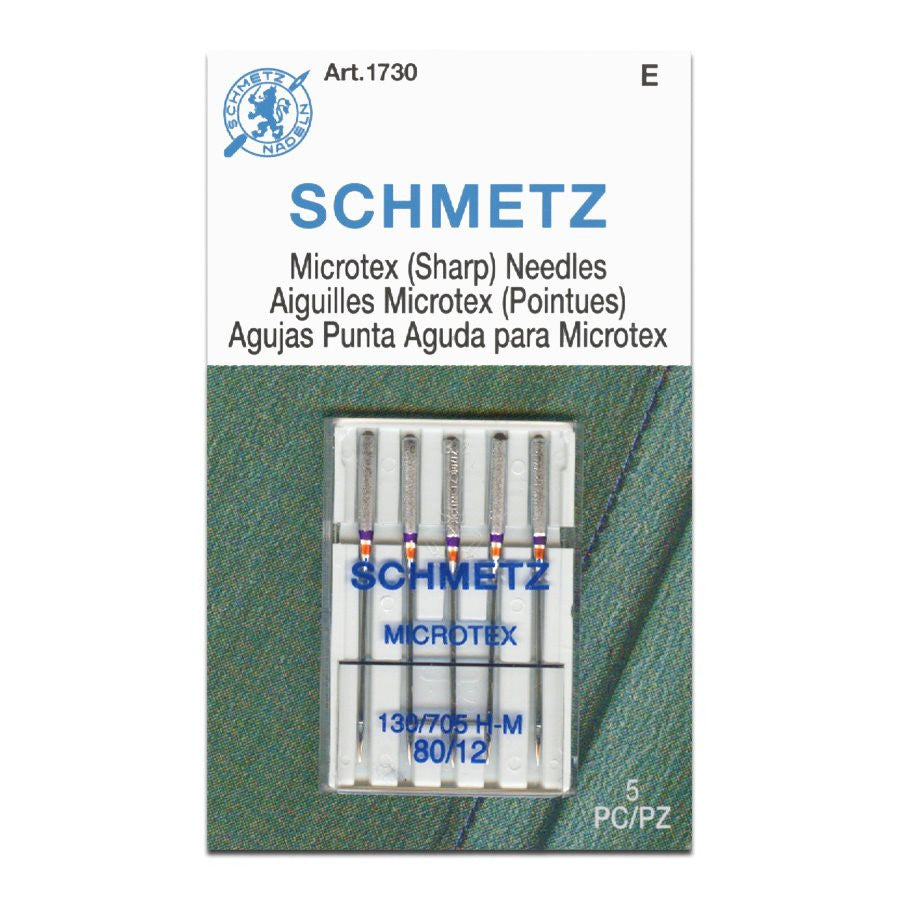 Schmetz Microtex (Sharp) Needles - 130/705H-M 80/12