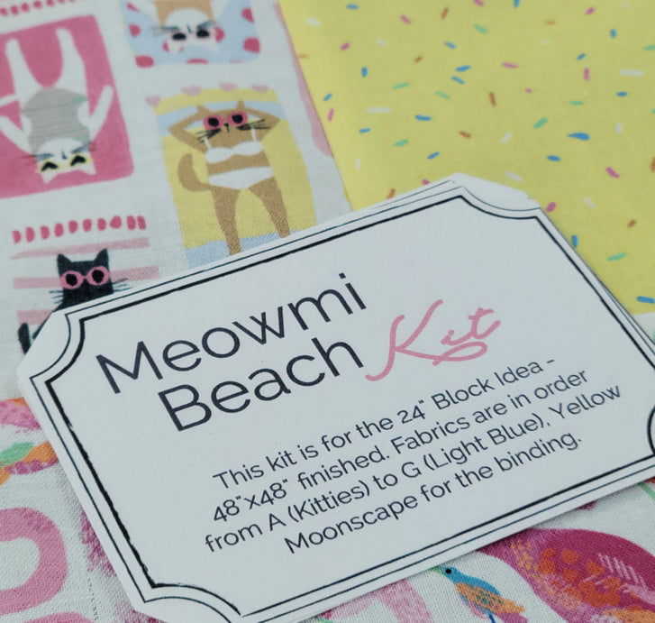 Meowmi Beach Baby Quilt