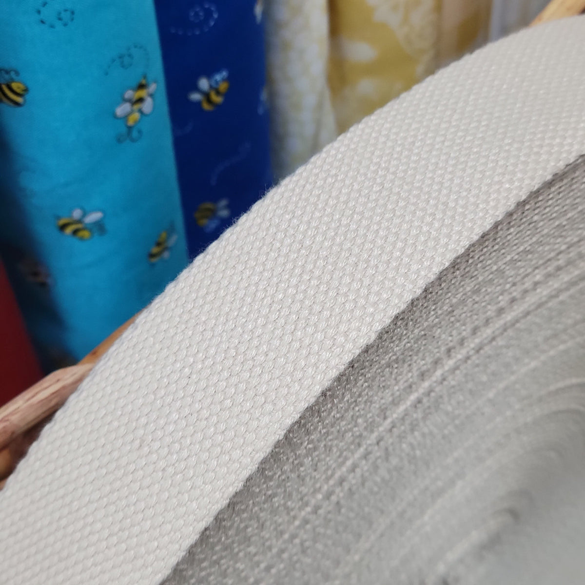 Cotton/Poly Webbing in Cream 1
