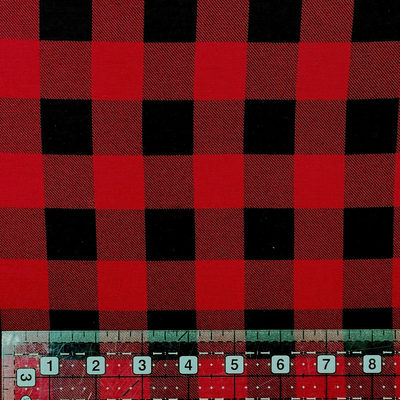 Bamboo Print Red/Black_detail