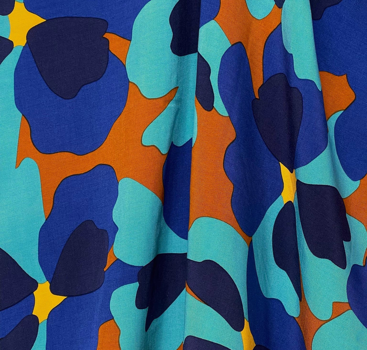 Rayon Voile Print Blue