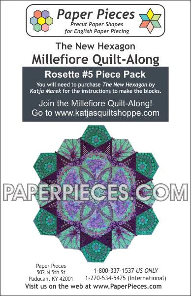 Paper Pieces - Rosette #5 Piece Pack  - Millefiori