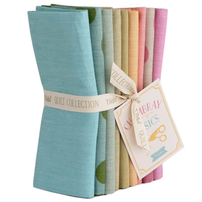 Chambray Basics - Spring Pastels - 9 Piece Fat Quarter Bundle