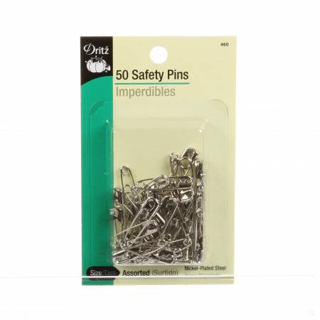 Dritz Safety Pin Nickel Assorted Sizes