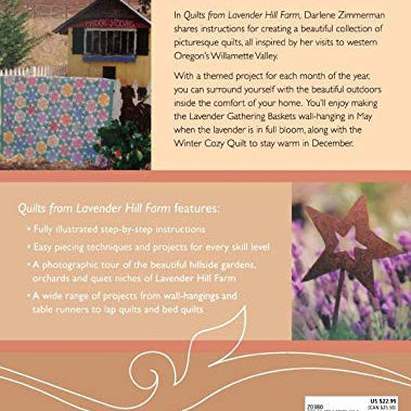 Quilts from Lavendar Hill Farm Book by Darlene Zimmerman_back