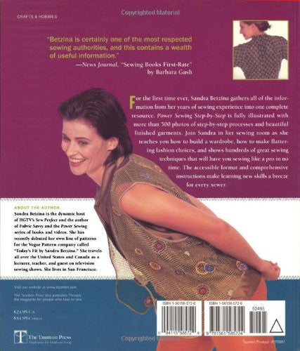 Power Sewing Step-by-Step Book by Sandra Betzina_back