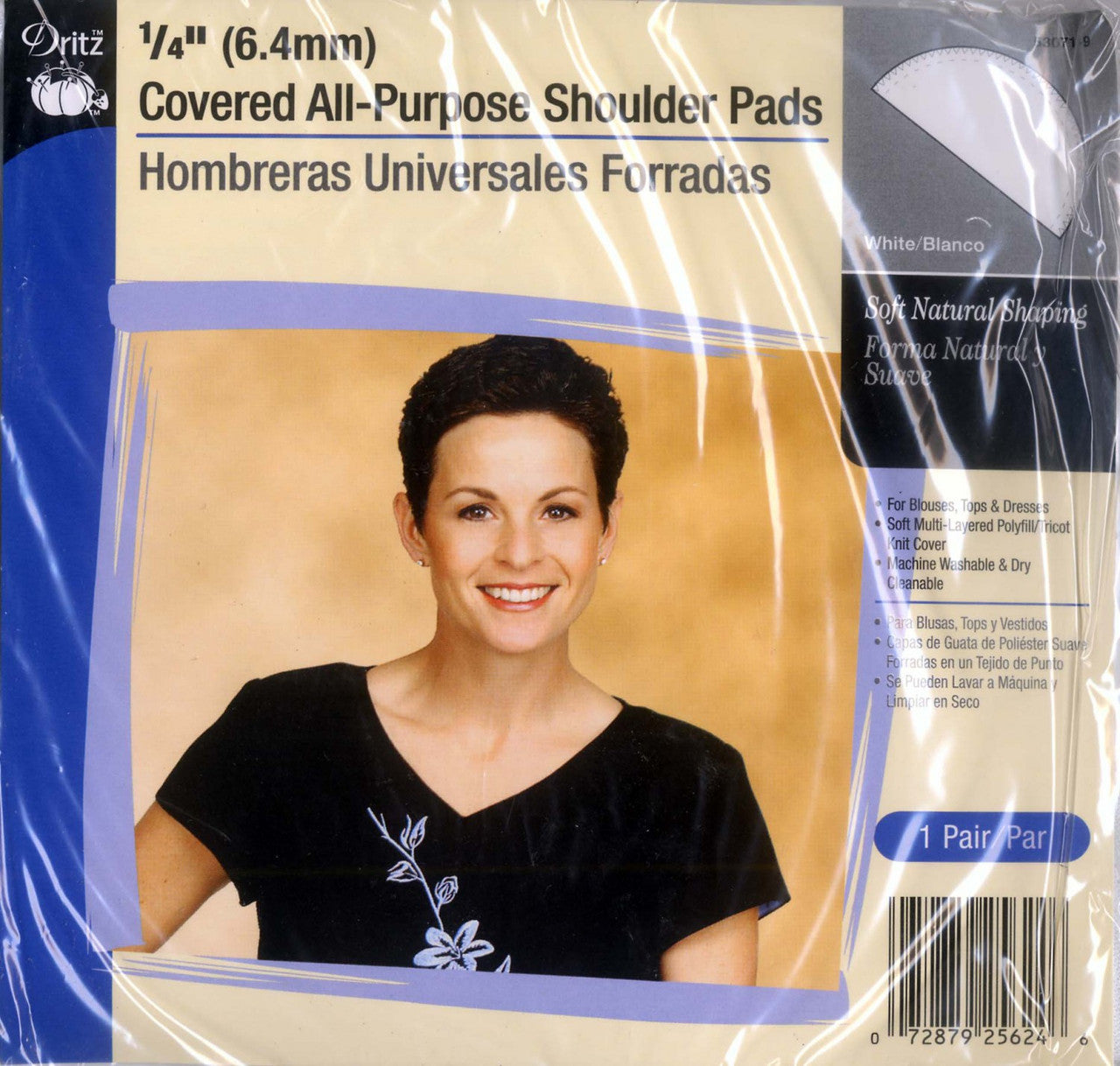 Dritz Set In Shoulder Pad 1/4in - White