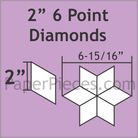 Paper Pieces 2" 6 Point Diamond - 450 Pieces