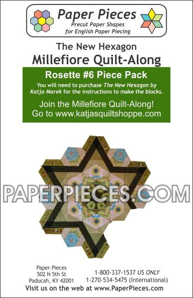 Paper Pieces - Rosette #6 Piece Pack  - Millefiori