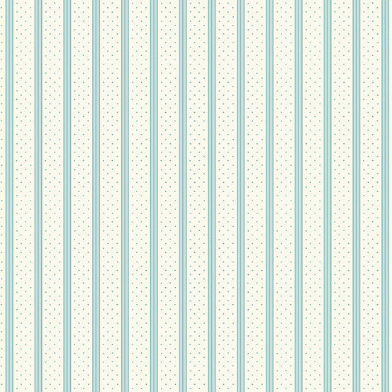 Welcome Spring - Ribbon Stripe Teal - Andover