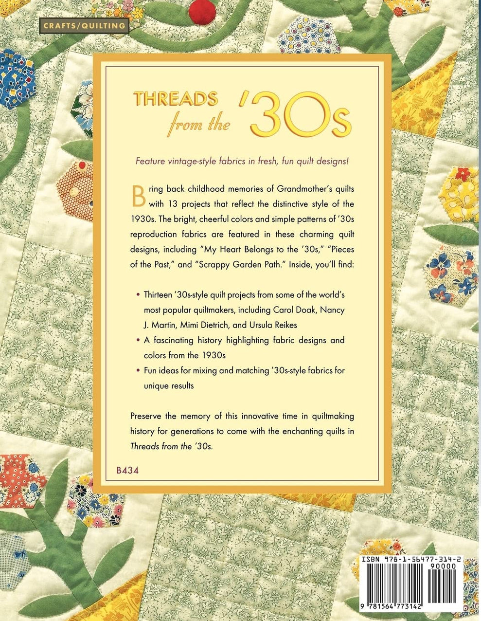 Threads From The 30's Book by Martin Nancy_back