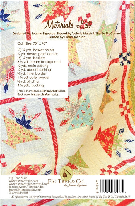 Sweet Caroline Quilt Pattern by Fig Tree & Co._back