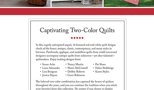 Red & White Quilts II Book_back