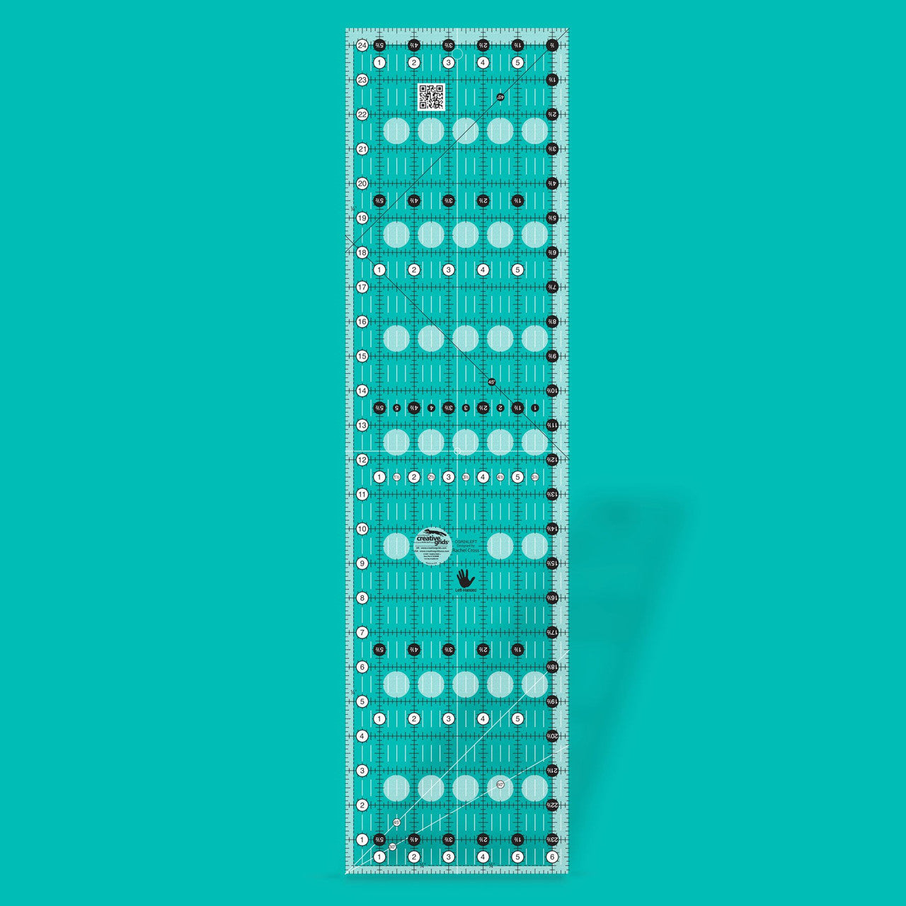 Creative Grids Left Handed Quilt Ruler 6-1/2in x 24-1/2in