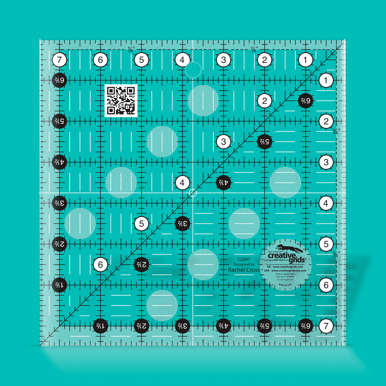 Creative Grids Quilt Ruler 7-1/2in Square