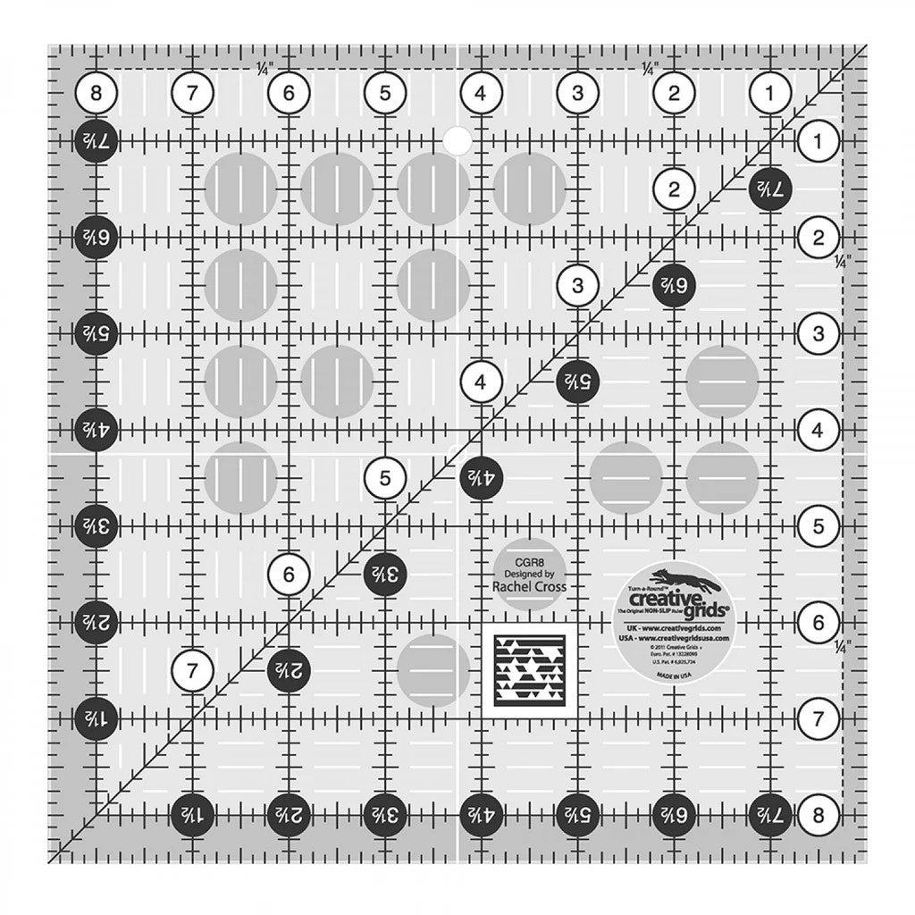 Creative Grids 8-1/2in Square Quilt Ruler