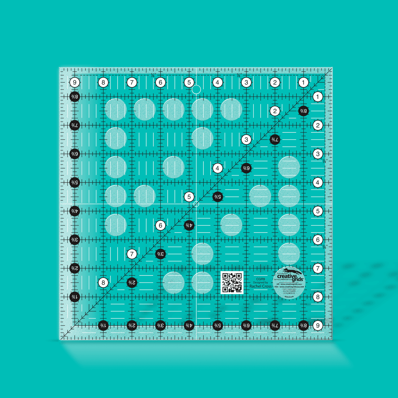 Creative Grids Quilt Ruler 9-1/2in Square