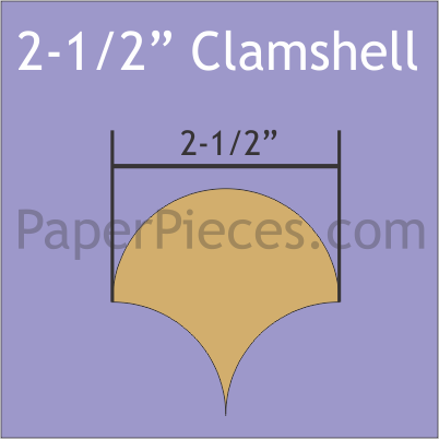 Paper Pieces 2-1/2" Clamshell - 40 Pieces