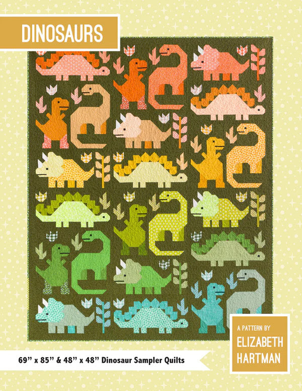 Dinosaurs Quilt Pattern - Elizabeth Hartman_front