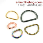 Assorted D rings by Emmaline Bags